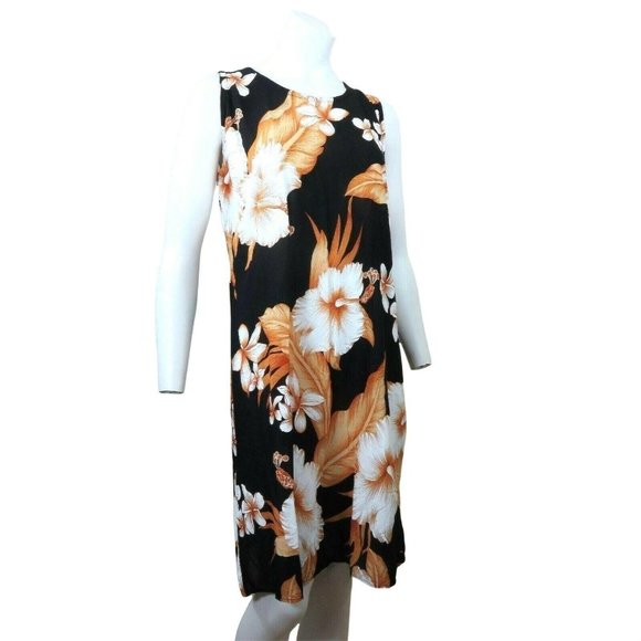 Vintage Unity Trading Hawaii Tank Dress Floral Plumeria Sleeveless New Old Stock - Picture 4 of 10